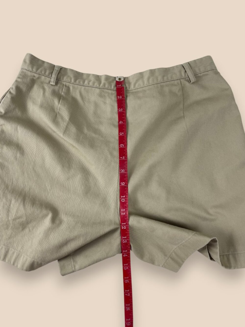 Ralph Lauren Sport Khaki Chino Shorts Cotton Navy Pony Embroidered Logo Women 12 - Picture 9 of 9